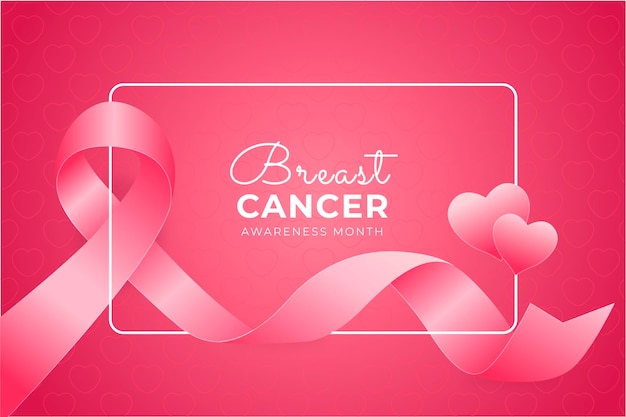 Kleurovergang borstkanker bewustzijn maand illustratie