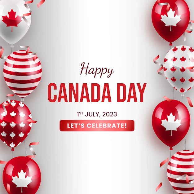 Gratis vector kleurovergang canada dag illustratie