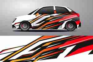 Gratis vector kleurovergang car wrap illustratie