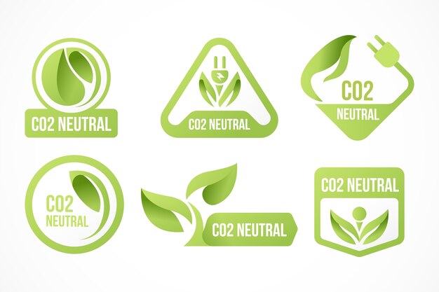 Kleurovergang CO2-neutrale etiketten en stempels