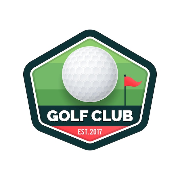 Kleurovergang golf logo sjabloon