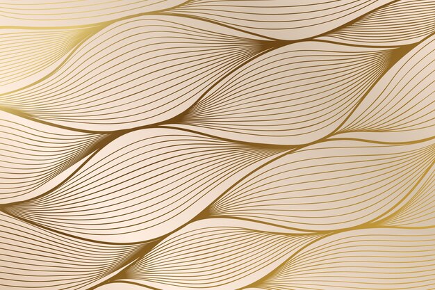 Kleurovergang gouden lineaire achtergrond met abstracte structuur