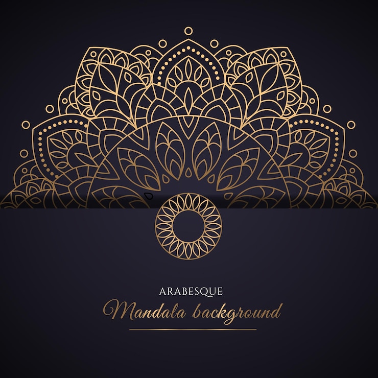 Gratis Vector kleurovergang gouden mandala ontwerp