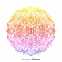 Gratis vector kleurovergang kleurrijke mandala achtergrond