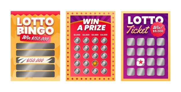 Kleurovergang loterij ticket illustratie