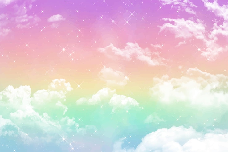 Gratis Vector kleurovergang pastel hemelachtergrond
