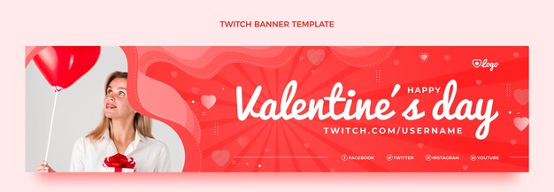 Kleurovergang valentijnsdag twitch banner