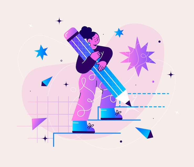 Gratis Vector kleurovergang volgende stap illustratie