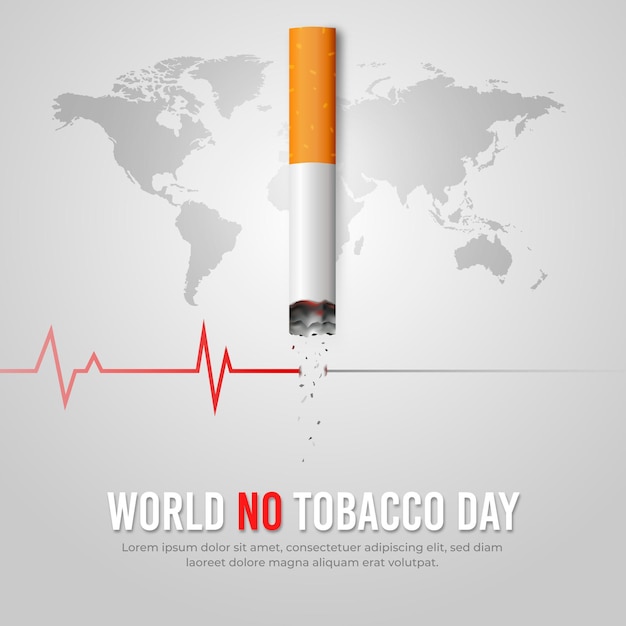 Gratis vector kleurovergang wereld geen tabak dag illustratie