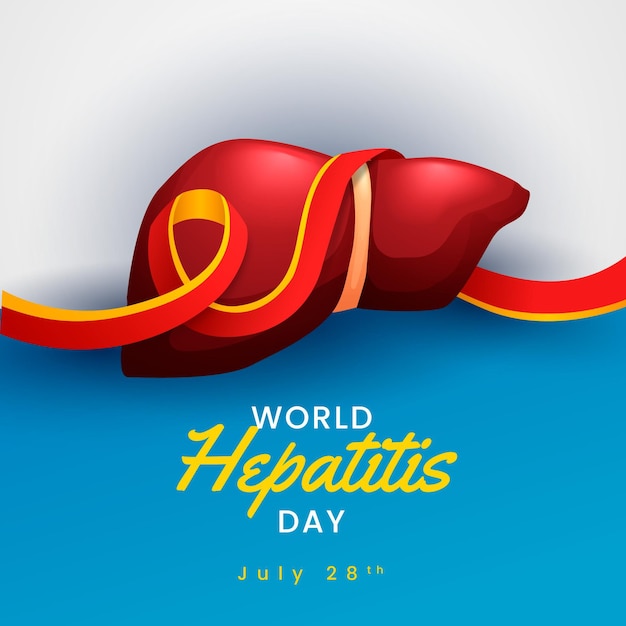 Kleurovergang wereld hepatitis dag illustratie