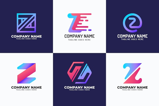 Kleurovergang z brief logo set