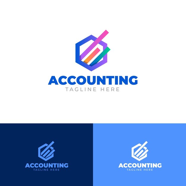 Kleurovergang zakelijke boekhoudkundige logo sjabloon