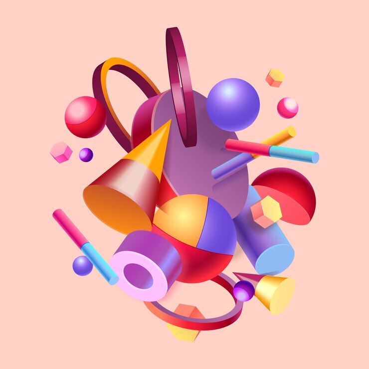 Gratis Vector kleurrijk 3d ontwerp als achtergrond