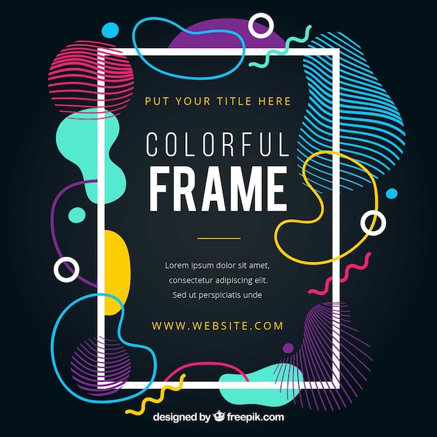 Gratis vector kleurrijk abstract frame