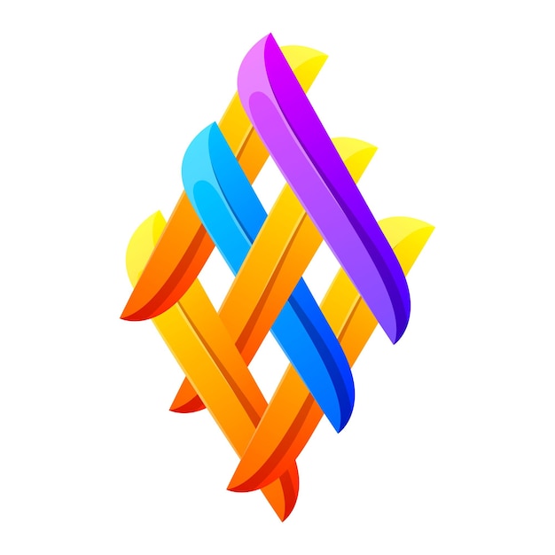 Gratis vector kleurrijk abstract icoon verloop logo
