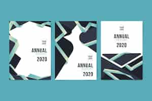 Gratis vector kleurrijk abstract jaarverslag 2020