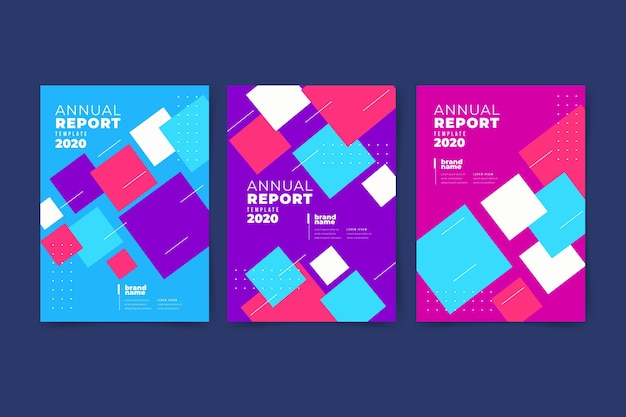 Kleurrijk abstract jaarverslag