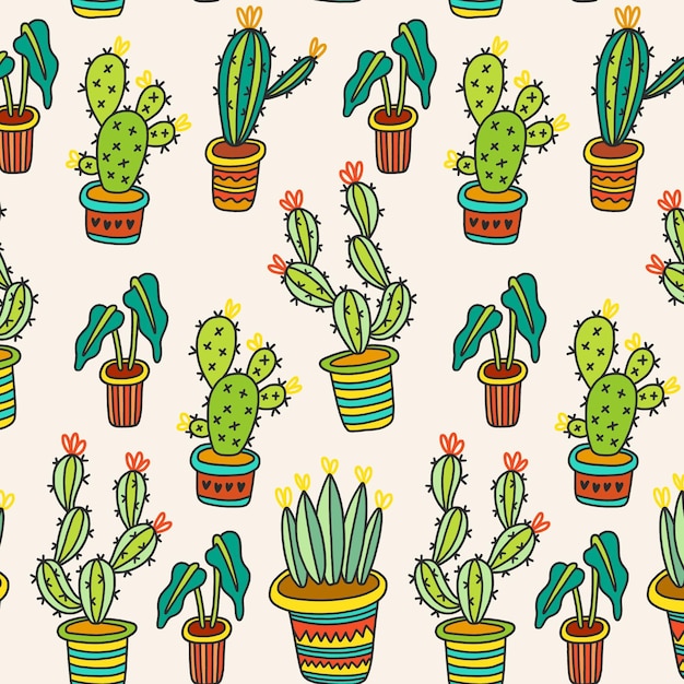 Kleurrijk cactuspatroon