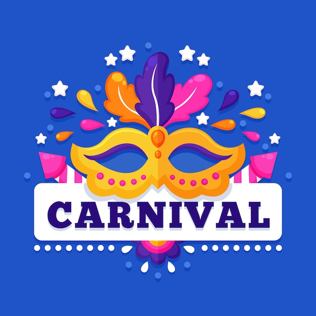 Kleurrijk carnaval in plat ontwerp