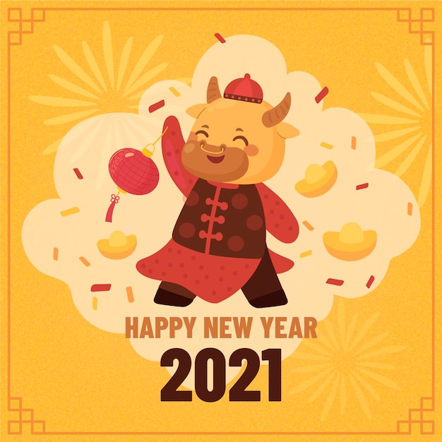 Kleurrijk chinees nieuwjaar 2021