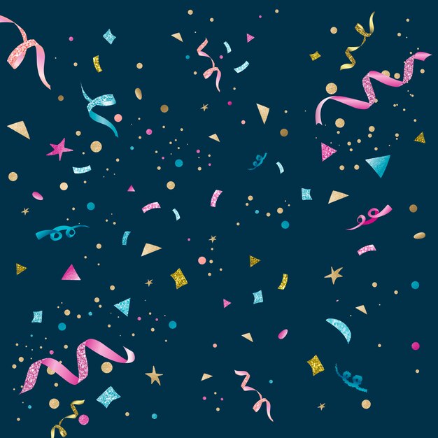Kleurrijk confettien feestontwerp