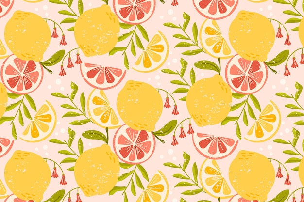 Gratis vector kleurrijk fruitpatroon