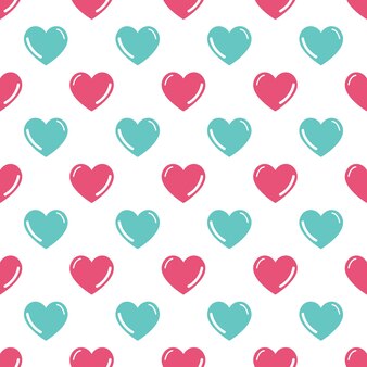 Kleurrijk hartenpatroon. valentijnsdag achtergrond voor vakantie sjabloon. creatieve en luxe stijlillustratie