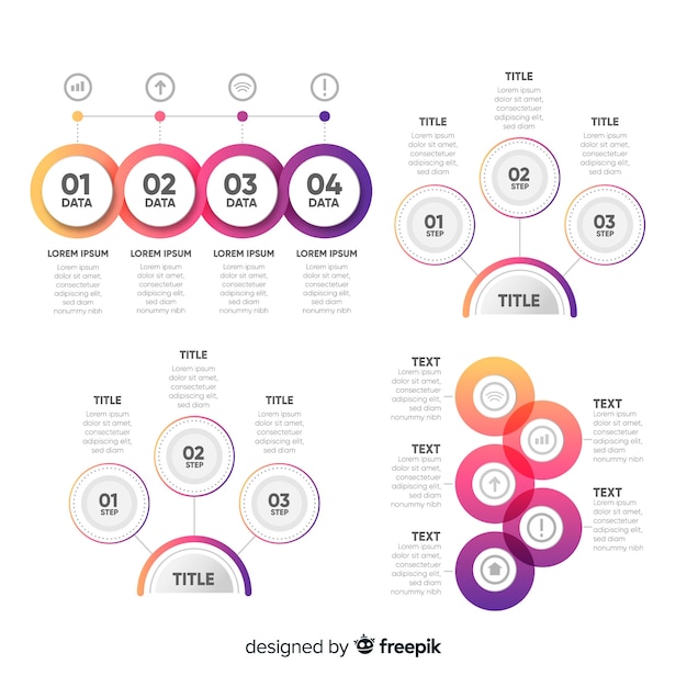 Kleurrijk infographic sjabloon plat ontwerp