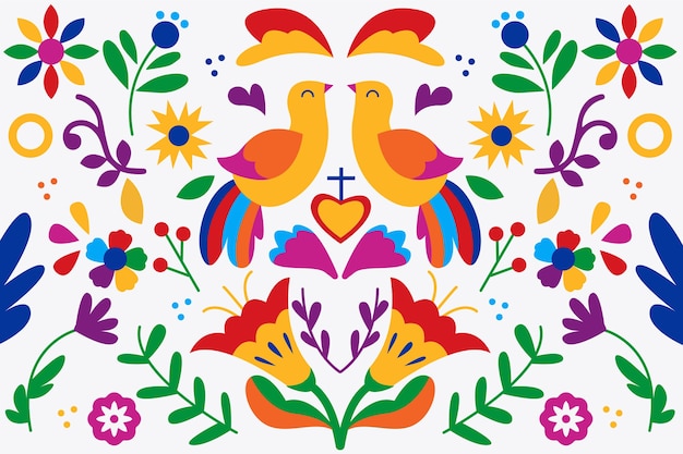 Kleurrijk Mexicaans concept als achtergrond