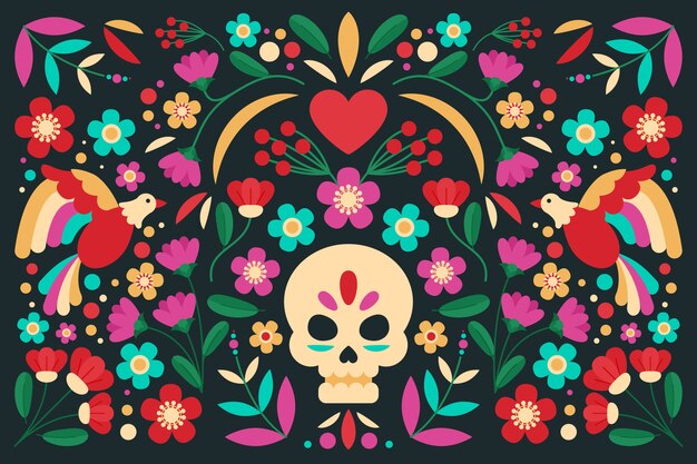 Kleurrijk Mexicaans ontwerp als achtergrond