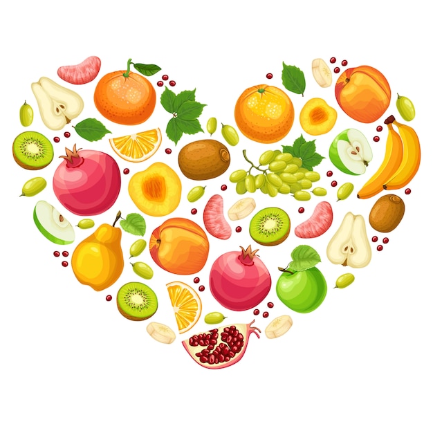 Gratis vector kleurrijk natuurlijk fruitconcept