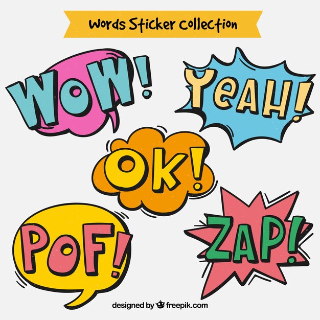 Kleurrijk stickerpakket van vijf