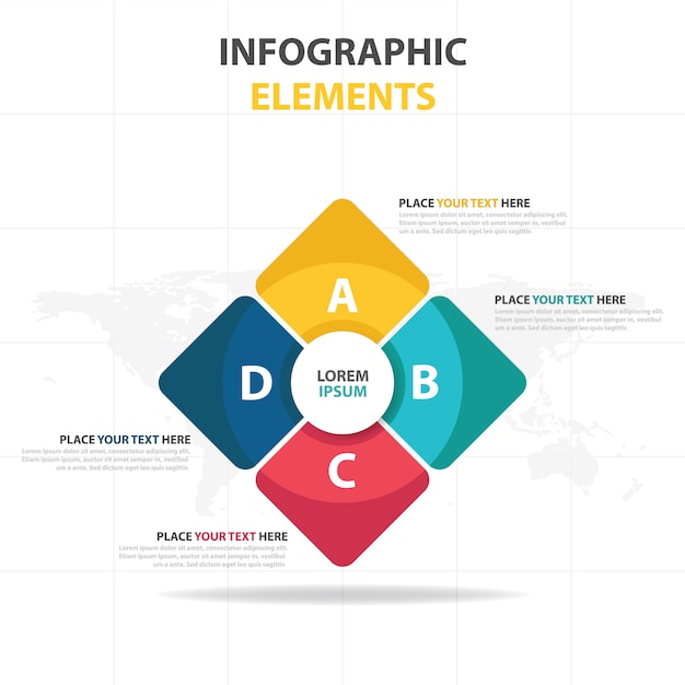 Kleurrijke abstracte business infographic template