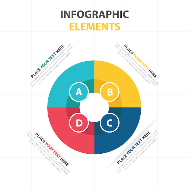 Gratis vector kleurrijke abstracte business infographic template