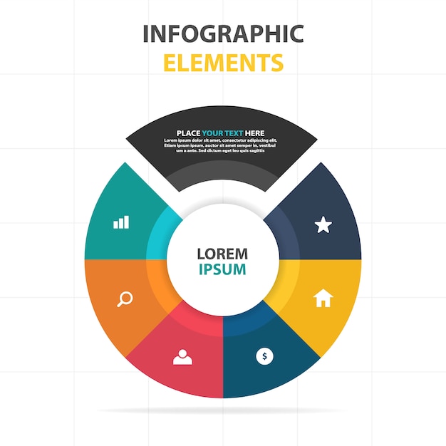 Kleurrijke abstracte business infographic template