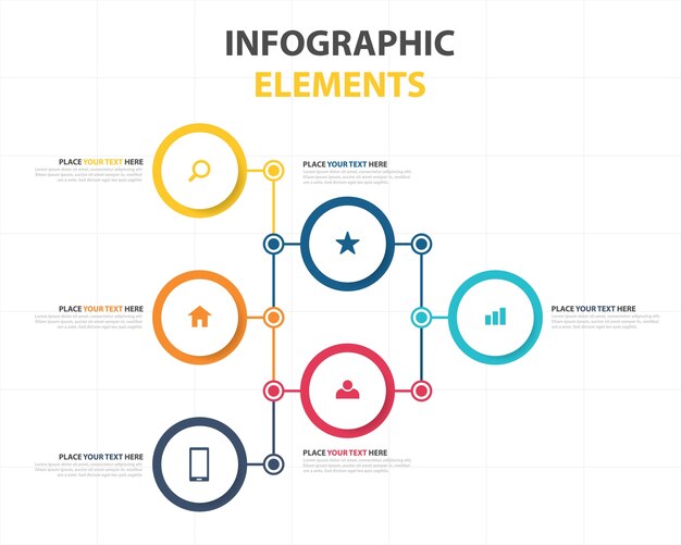 kleurrijke abstracte business infographic template