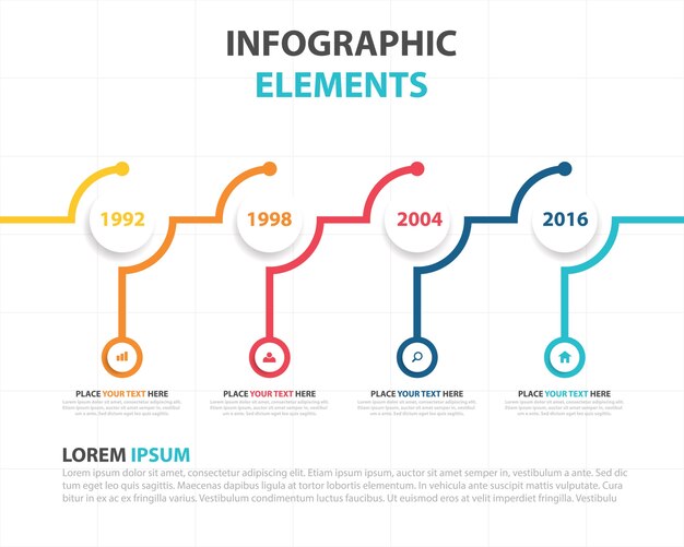 kleurrijke abstracte business infographic template