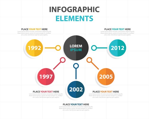 kleurrijke abstracte business infographic template