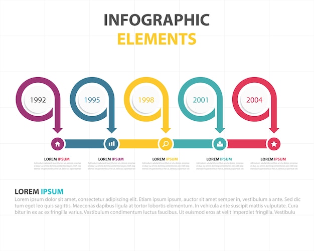 Kleurrijke abstracte cirkel bedrijf infographic template