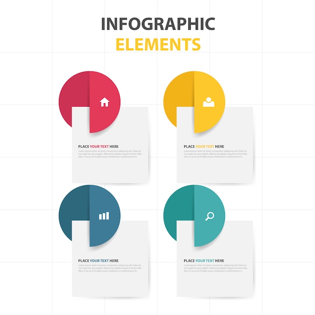 Kleurrijke abstracte cirkel bedrijf infographic template