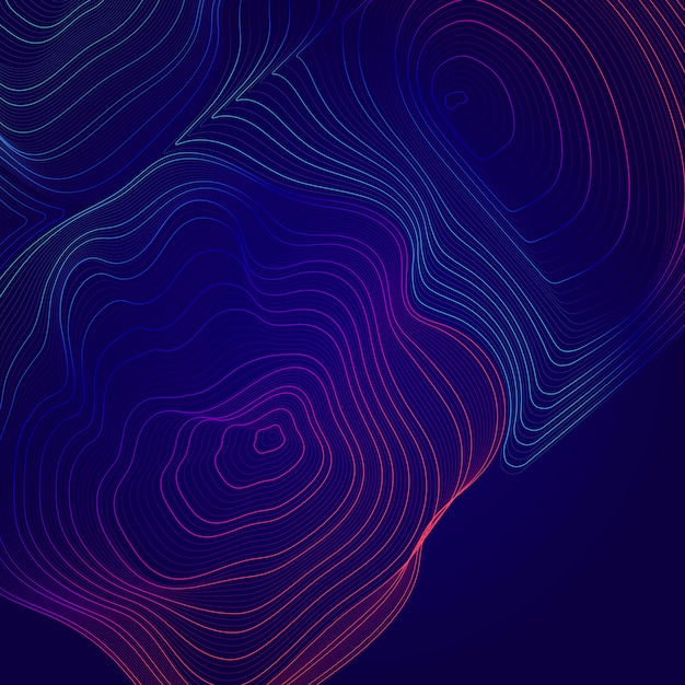 Kleurrijke abstracte contourlijnen illustratie