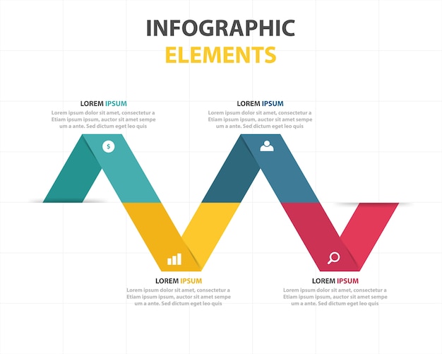 Kleurrijke abstracte driehoek business infographic template