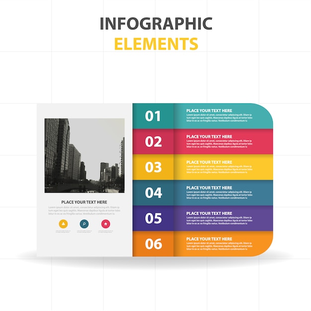 kleurrijke abstracte zaken infographic template