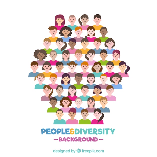 Kleurrijke achtergrond met diversiteit van mensen