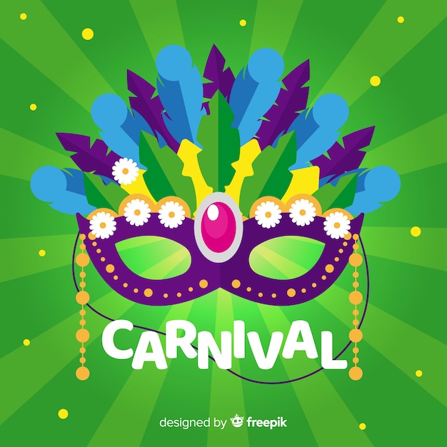 Kleurrijke achtergrond van masker de braziliaanse carnaval