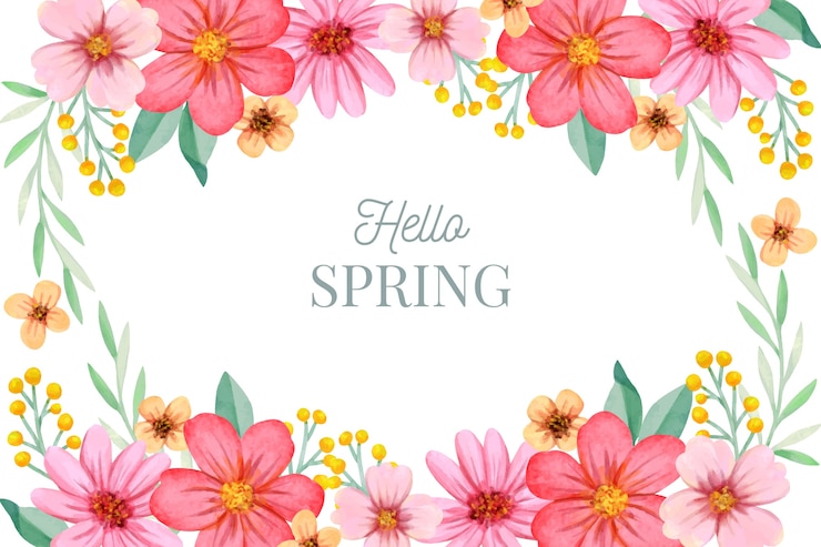 Gratis Vector kleurrijke aquarel lente achtergrond