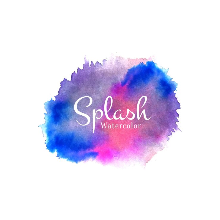 Gratis Vector kleurrijke aquarel splash ontwerp achtergrond