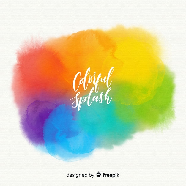 Gratis vector kleurrijke aquarel splash