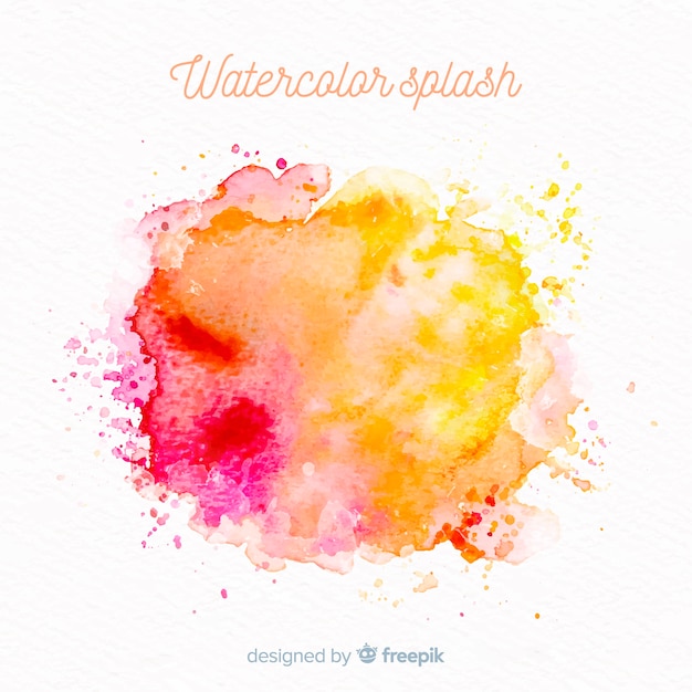 Gratis vector kleurrijke aquarel splash