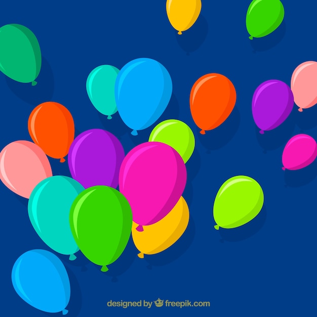 Gratis vector kleurrijke ballonnen achtergrond